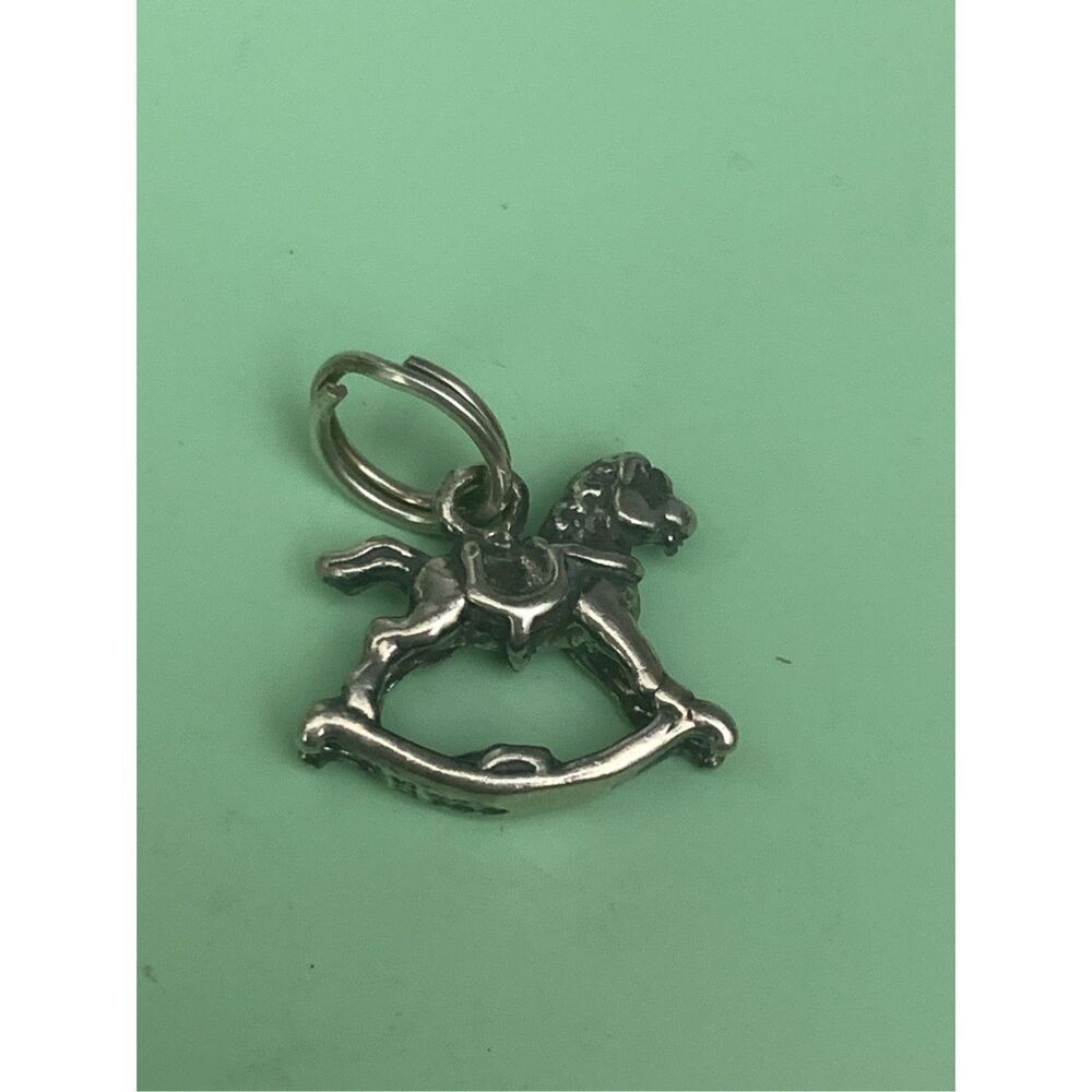 .925 Rocking Horse Sterling Silver Jewelry Charm #toys
